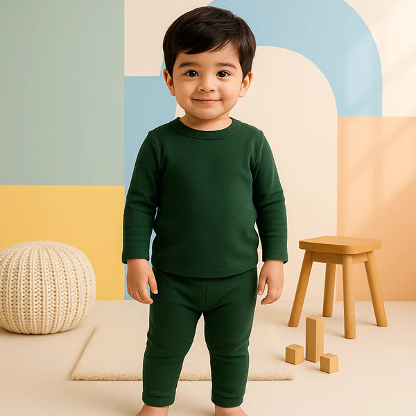 Boys/Girls Olive Cotton Inner Body Suit (6 Months to 8 Years)