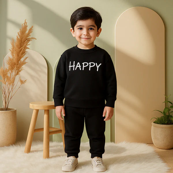 Boys Happy Printed Fleece Tracksuit (1-6)Y