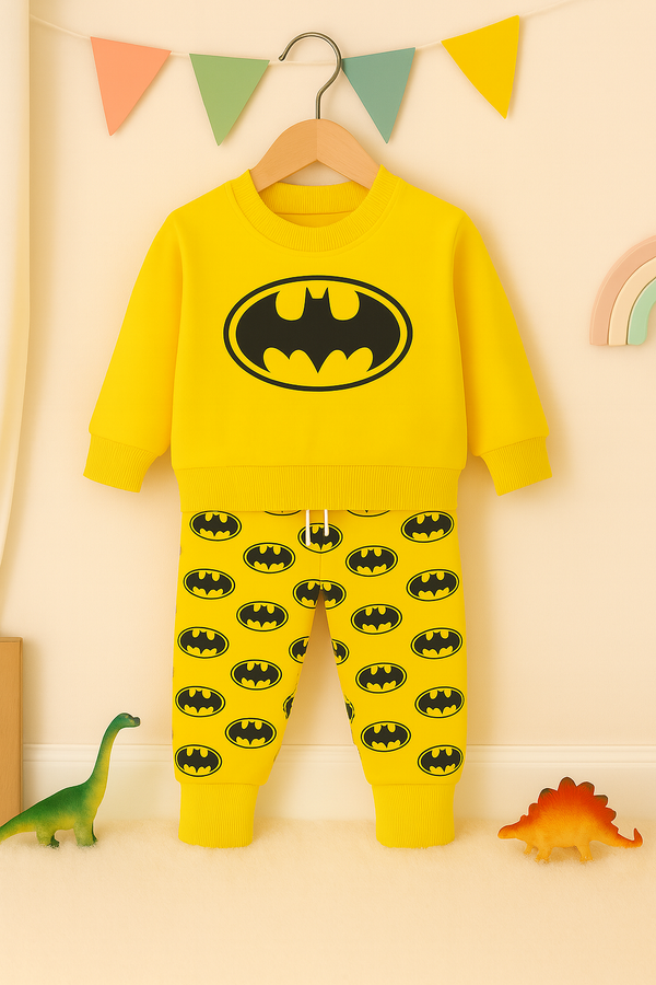 Boys Full-Body Batman Printed Fleece Tracksuit (1-10)Y
