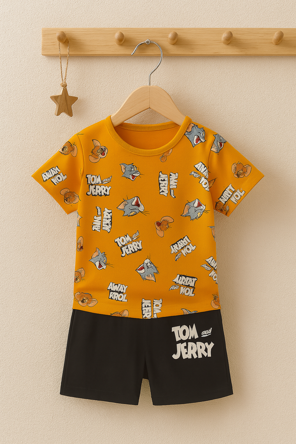 Tom & Jerry Printed Kids Summer Outfit – 2-Piece Set