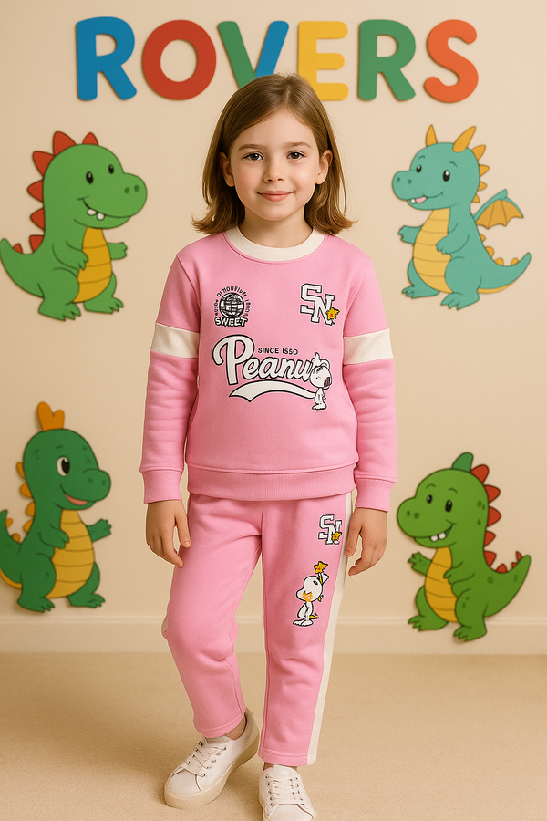 Premium Quality "Peanuts" Mutiple Printed Fleece Sweat Suit