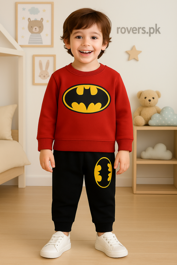 Boys Batman Printed Fleece Track Suits (1-10)Y