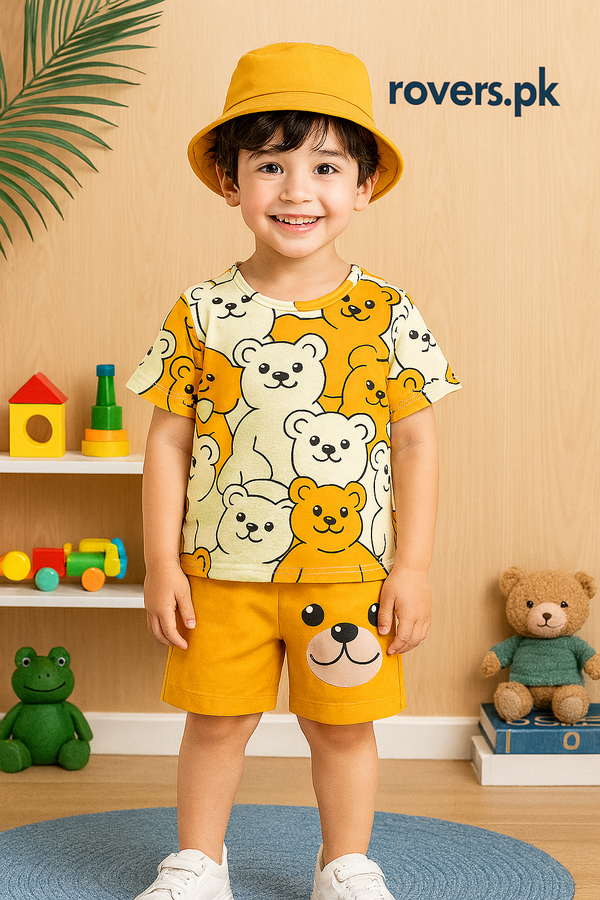 Boys Full Body Bear Printed Niker-Suit (1-10)Y