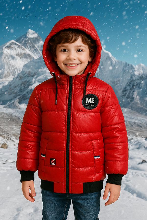 Boys/Girls Red Puffer Jacket (1-12)Y