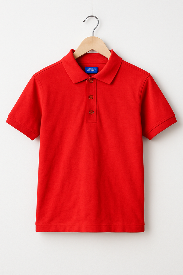BOYS RED  PQ POLO (1-16)Y