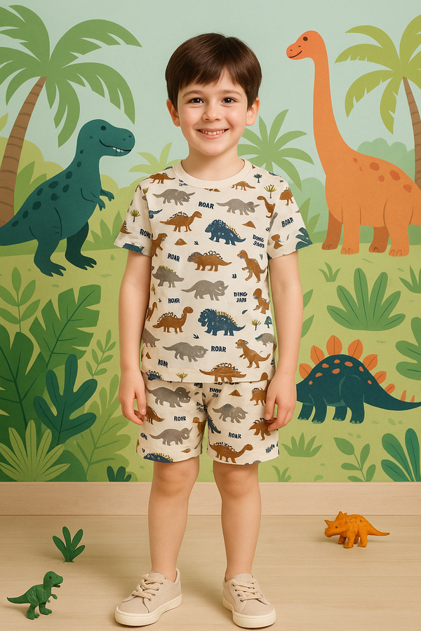 Boys Full Body Multiple Dino Printed suit (1-10)Years