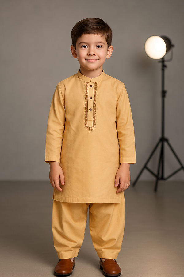 2-piece Cotton Embroided Kurta Shalwar