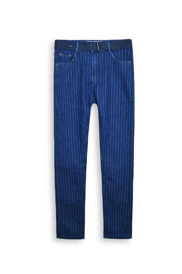 BOYS VERTICAL STRIPES DENIM PANT