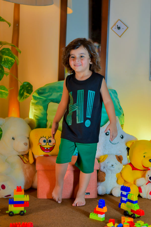 Boys Hi Printed Tanktop Niker-Suit (1-10)Y